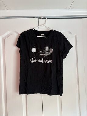 Marvel Black WandaVision Short Sleeve Graphic Tee